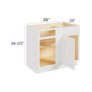 White Shaker Blind Corner Base Cabinet (L/R interchangeable)