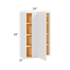 White Shaker 42″ H Wall Blind Cabinet