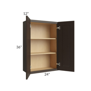 Shaker Espresso 36″ H Double Door Wall Cabinet