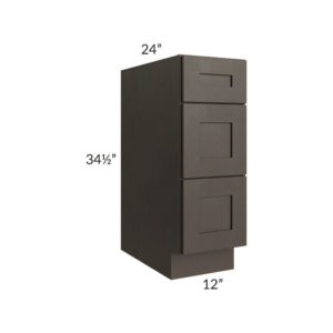 Shaker Espresso Three Drawer Base
