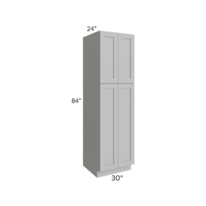 Shaker Gray 30″W Two Double Door Utility Pantry Cabinet