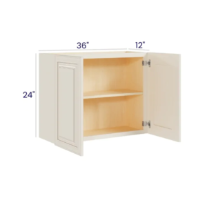 Charleston White - Wall Cabinet Double Door - 36"W X 24"H X 12"D With 2 Door