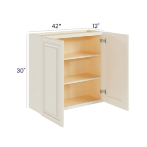 Charleston White - Wall Cabinet - 42"W x 30"H x 12"D - 2D -2S