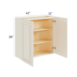 Charleston White - Wall Cabinet - 42"W x 36"H x 12"D - 2D -2S