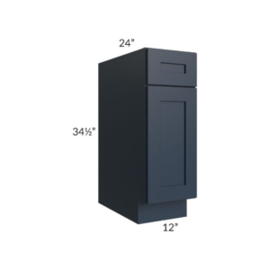 Shaker Navy Blue Base Cabinet with Single Door & Drawer