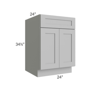 Shaker Gray Base Cabinet with Double Doors & Single Drawer