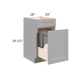 Shaker Gray Trash Base Cabinet