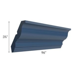 Shaker Navy Blue Inset Crown molding
