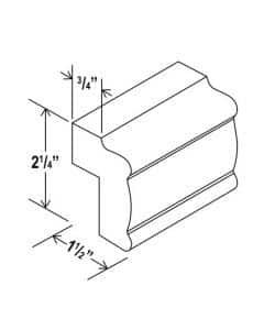 White Shaker Light Rail molding
