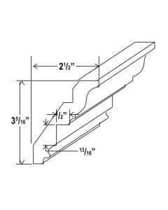 Shaker Espresso Inset Crown molding