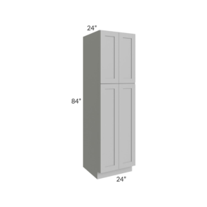 Shaker Gray 24″ W Two Double Door Utility Pantry Cabinet