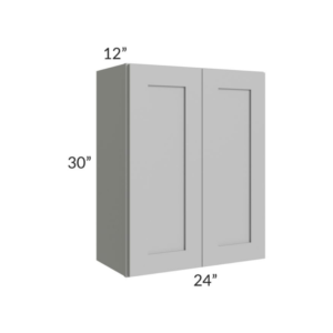 Shaker Gray 30″ H Double Door Wall Cabinet