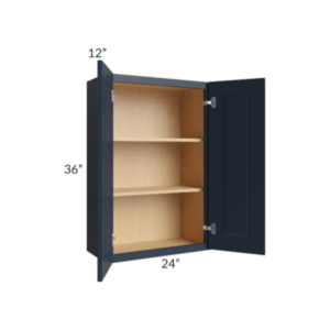 Shaker Navy Blue 36″ H Double Door Wall Cabinet