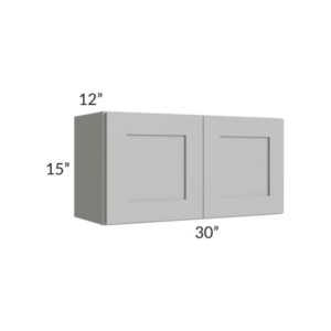 Shaker Gray 15″ H Double Door Wall Cabinet