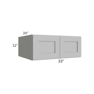 Shaker Gray 33″ W Refrigerator Wall Cabinet 24″ Deep